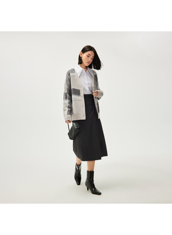 HLA كارديجان نسائي محبوك دافئ بأسلوب كاجوال مريح بتصميم ملون من الربيع والخريف - Image 3