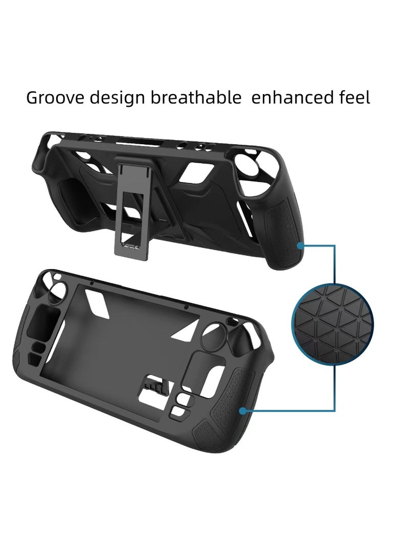 For Steam Deck Game Host Silicone Cover All Inclusive Silicone Protective Sleeve with Support - Image 3