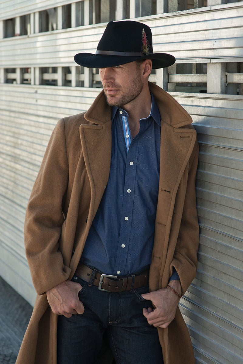 Scala Classico Men's Crushable Felt Outback Hat, Chocolate, X-Large - Image 5