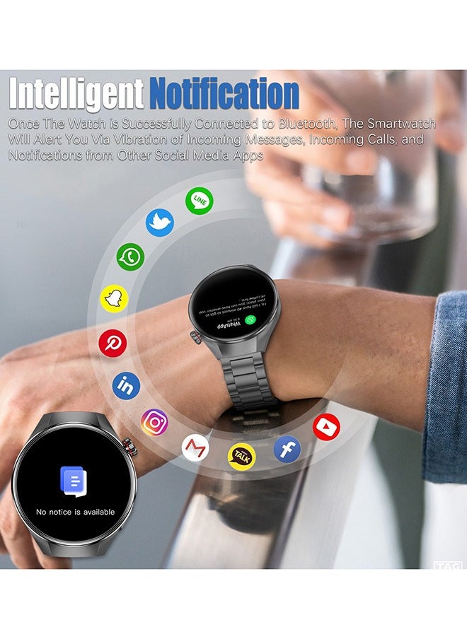 Men's Bluetooth Smartwatch, 1.75-Inch Full-Screen Touch, Bluetooth To Answer/Make Calls, Exercise And Sleep Monitoring, Message Notification Display, Universal Smart Bracelet For Android And IOS Systems, G5 Plus