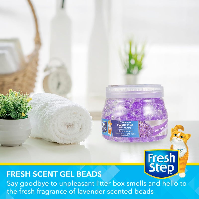 Fresh Step Litter Box Deodorizing Gel Beads in Soothing Lavender Scent - Pet Odor Neutralizing Beads for Pet Smells from Litter Box - 12 Ounce - Image 2