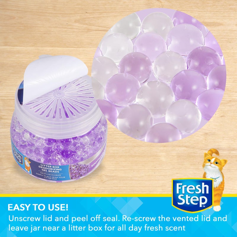 Fresh Step Litter Box Deodorizing Gel Beads in Soothing Lavender Scent - Pet Odor Neutralizing Beads for Pet Smells from Litter Box - 12 Ounce - Image 4