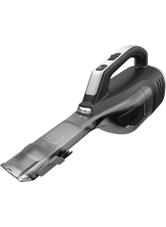BLACK+DECKER Flash Handheld Vacuum, LED Debris Light, 12V Cordless, Quick Empty Bowl, Onboard Flip Out Brush and Cervice tool Attachment, DVD320J-GB 500 ml 21.6 W DVD320J-GB Silver / Black - Image 2