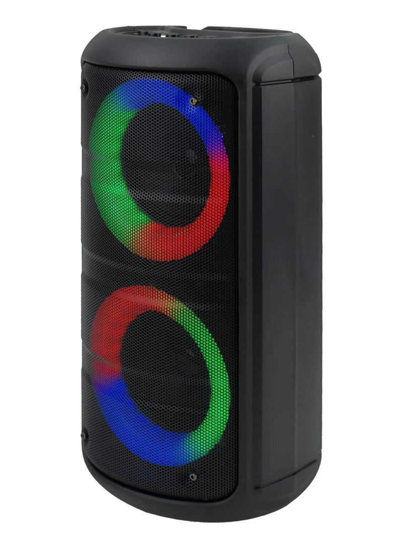 Large Smart Bluetooth Speaker for 4" Dual Pc - Wireless Bluetooth Speaker for Outdoor | 2400 Mah | Stereo Sound | Iphone Android | Microphone Input, LED Lights, USB, Radio - Image 1