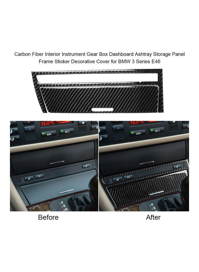Loquat Carbon Fiber Interior Instrument Gear Box Dashboard Ashtray Storage Panel Frame Sticker Decorative Cover for BMW 3 Series E46 98-05 - Image 2