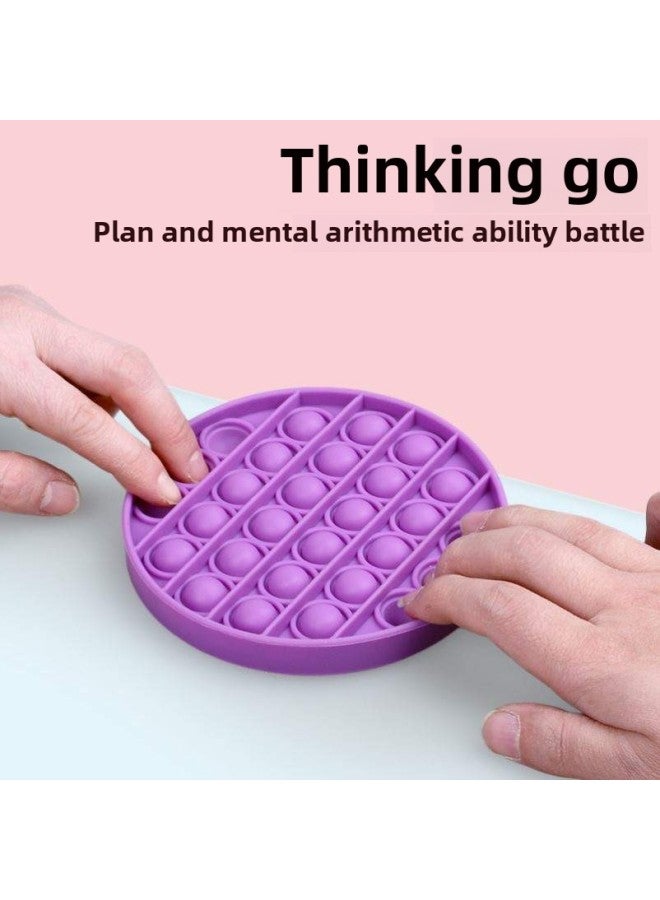 Decompression Pressure Plate Decompression Pressing Toys Early Education Training Desktop Chessboard Finger Plate Silicone Educational Cartoon-Color:P40-(Polygon) Destroy Mouse (purple) - Image 3