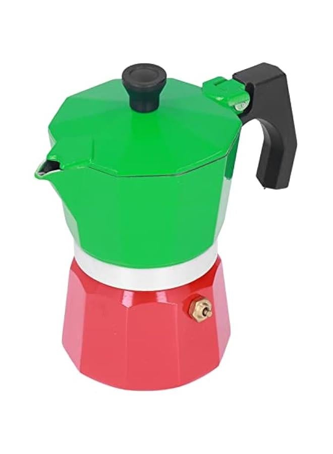 Classic Stovetop coffee and Coffee Maker , Aluminum coffee Pot , Flavored Strong Italian sty1e coffee Pot Thicken Octagonal 3 Color(3 CUPS) , Makes Real Italian Coffee  - Image 1