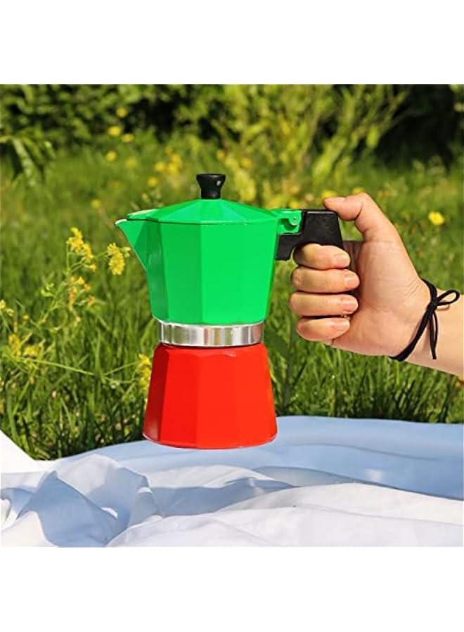 Classic Stovetop coffee and Coffee Maker , Aluminum coffee Pot , Flavored Strong Italian sty1e coffee Pot Thicken Octagonal 3 Color(3 CUPS) , Makes Real Italian Coffee  - Image 4
