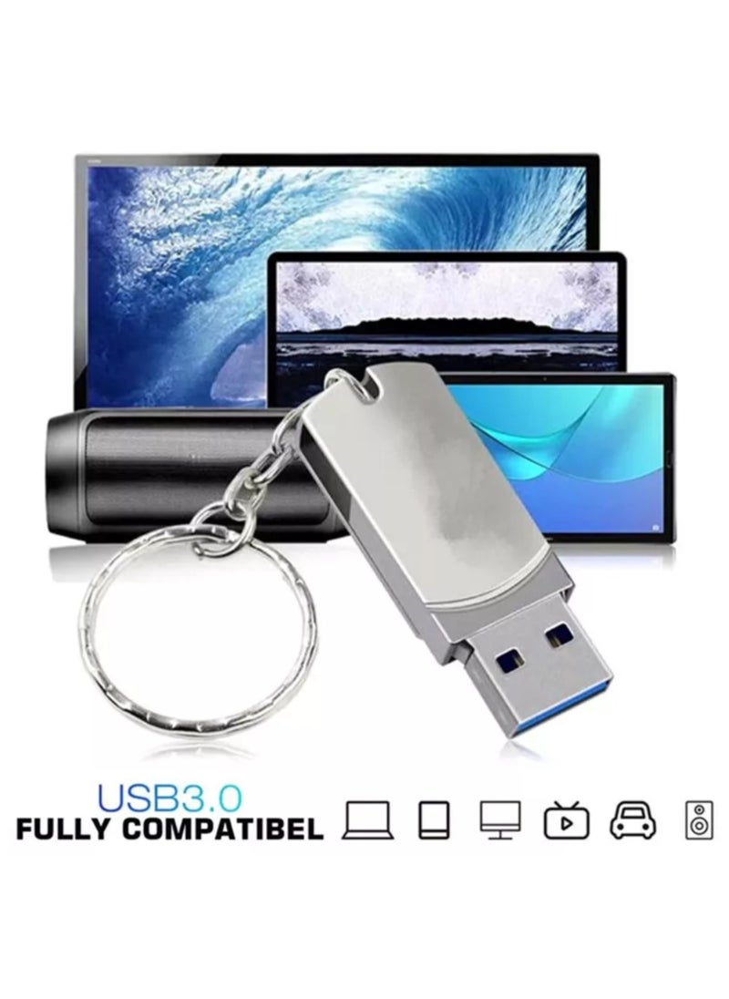 ارواق محرك فلاش USB 3.0 بسعة 8 تيرابايت عالي السرعة، حلقة مفاتيح معدنية  - Image 1