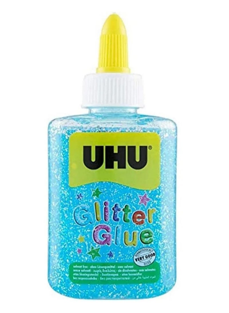 UHU Glitter Glue Blue Bottle 88.5 ML - Image 1
