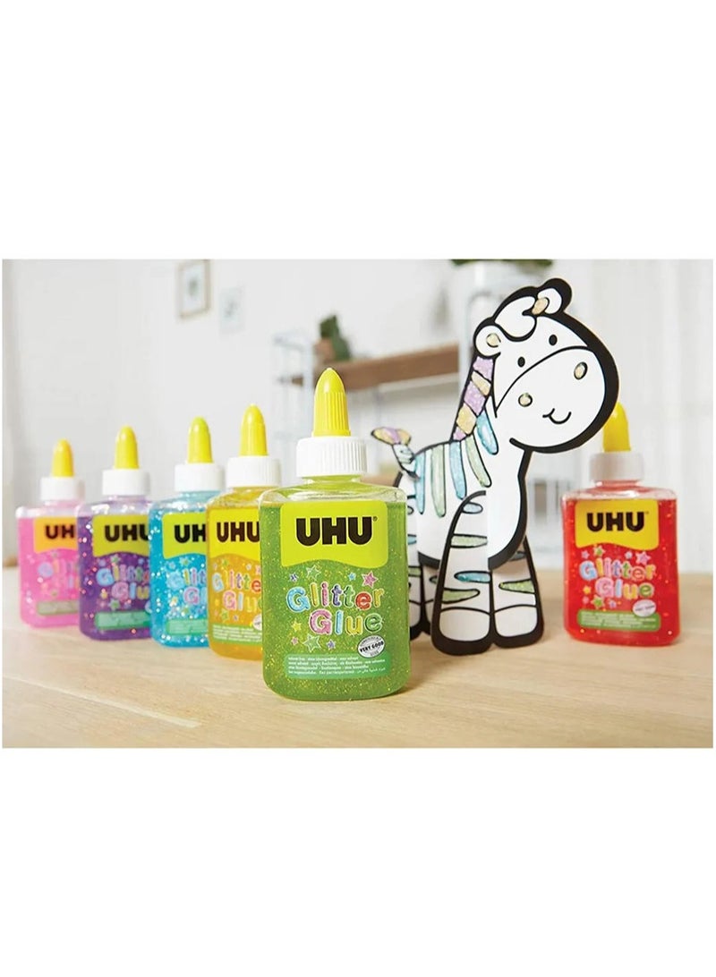 UHU Glitter Glue Blue Bottle 88.5 ML - Image 5
