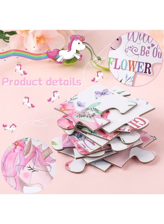 2 Pieces Flower Girl Ring Bearer Proposal Puzzle Invitation Wedding Puzzle Invitation Flower Girl Unicorn Ring Bearer Puzzle Decors (Novel Style)  - Image 5