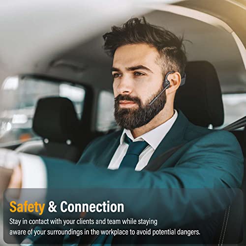 MONODEAL Bone Conduction Headphones with Mic, Bluetooth 5.3 Open Ear Headphones with Noise-Canceling Boom Microphone, Wireless Headset Earphones for Work, Driving, Home Office Commercial - Image 4