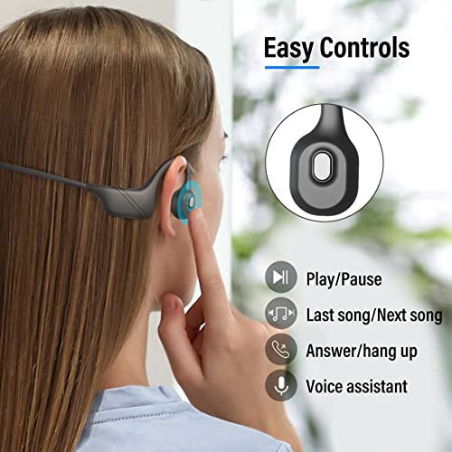 MONODEAL Bone Conduction Headphones with Mic, Bluetooth 5.3 Open Ear Headphones with Noise-Canceling Boom Microphone, Wireless Headset Earphones for Work, Driving, Home Office Commercial - Image 5