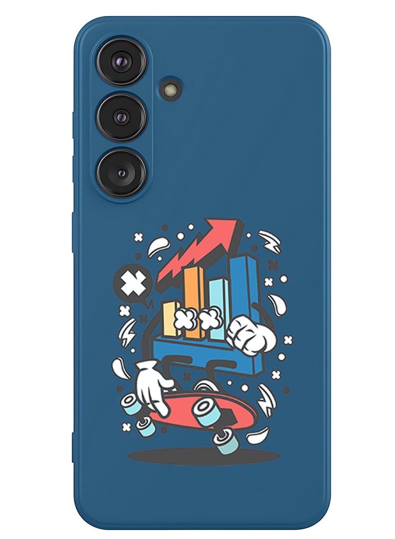 Theodor Protective Slim Fit Case Liquid Silicone Cover with Full Body Protection Anti-Scratch Shockproof Case For Samsung Galaxy S25 (Blue) - Stocks Market - Image 1