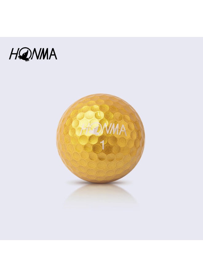 Honma Tw-k1 Golf Three-layer Balls For Compeion Practice, High Control, 11 White Balls And 1 Gold Ball - Image 2