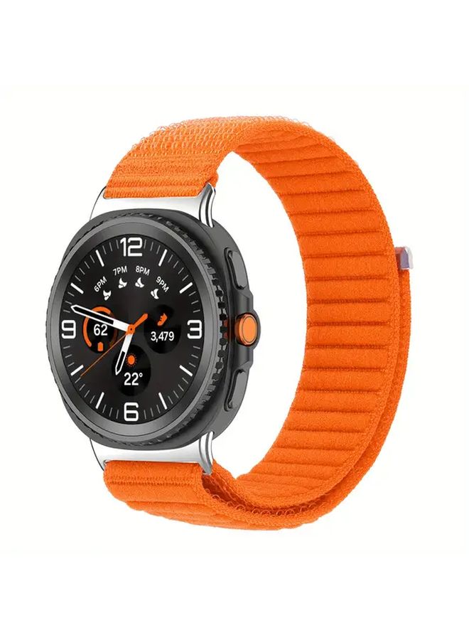 Orange Elastic Nylon Wave Strap For Samsung Galaxy Watch 8 8 Classic 40mm 44mm - Image 3