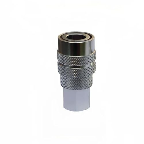 Prestacycle 1/4" I/M Alloy Quick Coupler Kit, Lightweight Durable CNC Machined Aluminum Air Hose Connector with Stainless Steel Bearings, Includes Coupler and Plugs - Image 1