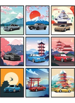 97 Decor JDM Poster - JDM Cars Posters for Men, JDM Car Wall Art, Vintage Cars Pictures for Wall Bedroom, Classic Car Art Prints, Japanese Car Accessories for Boys Room Decorations (8x10 UNFRAMED)