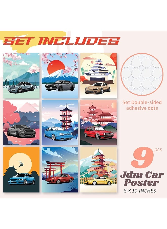 Home Trove - 97 Decor JDM Poster - JDM Cars Posters for Men, JDM Car Wall Art, Vintage Cars Pictures for Wall Bedroom, Classic Car Art Prints, Japanese Car Accessories for Boys Room Decorations (8x10 UNFRAMED) - Image 1