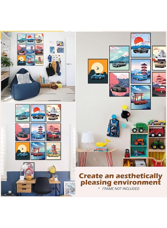 Home Trove - 97 Decor JDM Poster - JDM Cars Posters for Men, JDM Car Wall Art, Vintage Cars Pictures for Wall Bedroom, Classic Car Art Prints, Japanese Car Accessories for Boys Room Decorations (8x10 UNFRAMED) - Image 1