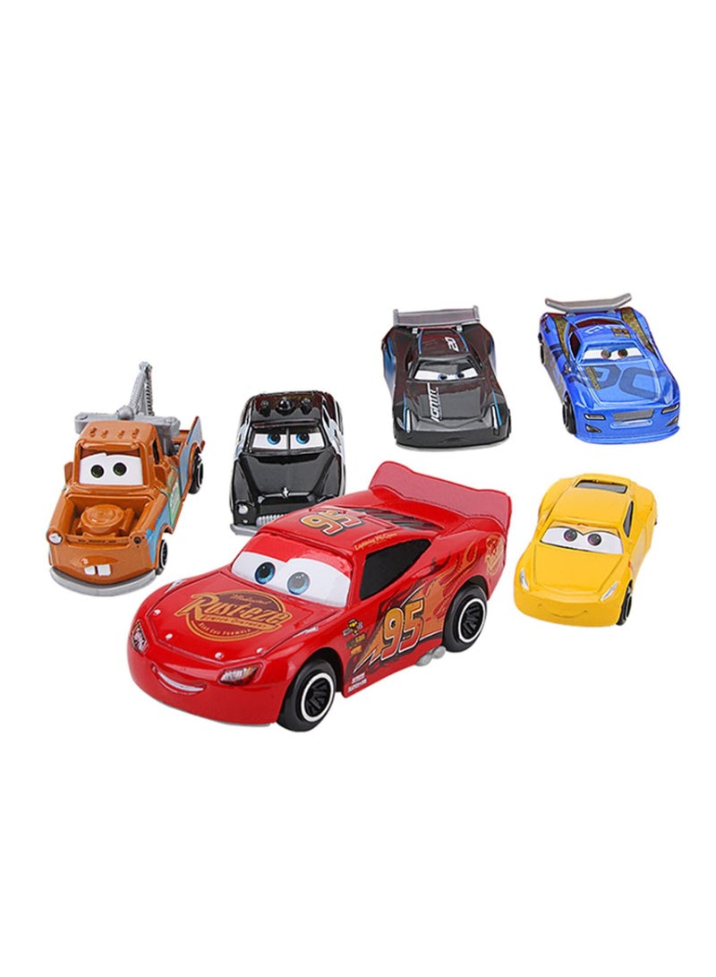 7Pieces شاحنة لعبة سيارة مجموعة البرق ماكوين جاكسون العاصفة ديكاست سيارة نموذج لعبة الأطفال هدية - Image 2
