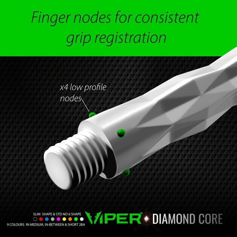 Viper Diamond Core Integrated Dart Flight & Shaft System - Precision Darting Accessory with Tough Polymers for Enhanced Performance, Set of 3, Medium Shaft, Slim Flight, Black - Image 5