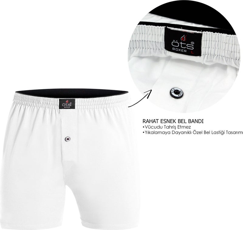 TS Men's 100% Cotton Boxer 5-Piece Set Buttoned, Comfortable Fit, High Quality, Premium Special Black Box, Underwear, Underwear - Image 5