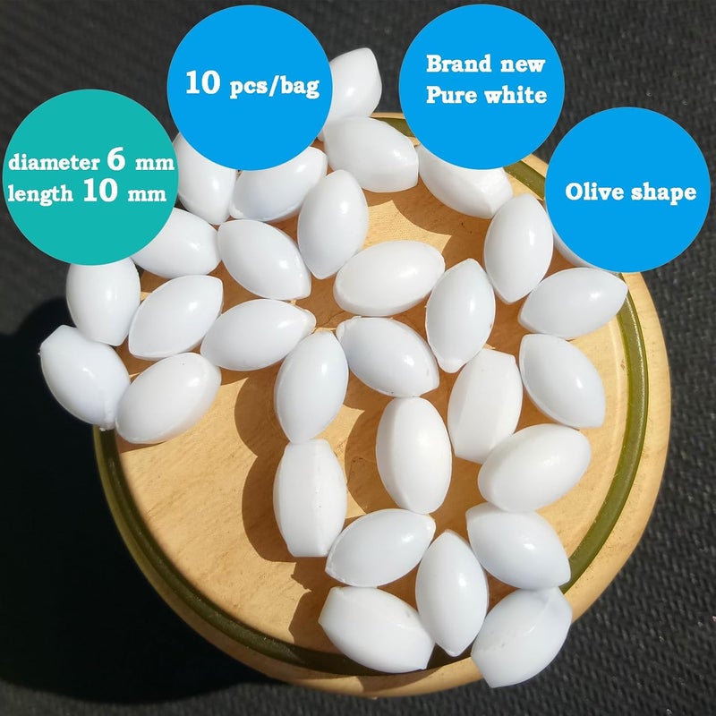 BBTCTY Magnetic Stirrer Stir Bar PTFE Magnetic Mixer Stir Bars (6x10mm, Olive Shape, 10pcs) - Image 3
