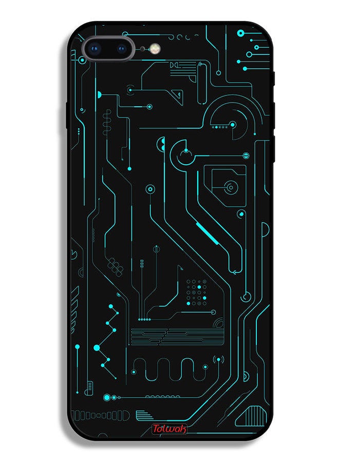 Tolwak - Apple iPhone 8 Plus Protective Case Digital Art Circuits Minimalism Multiple Display - Image 1