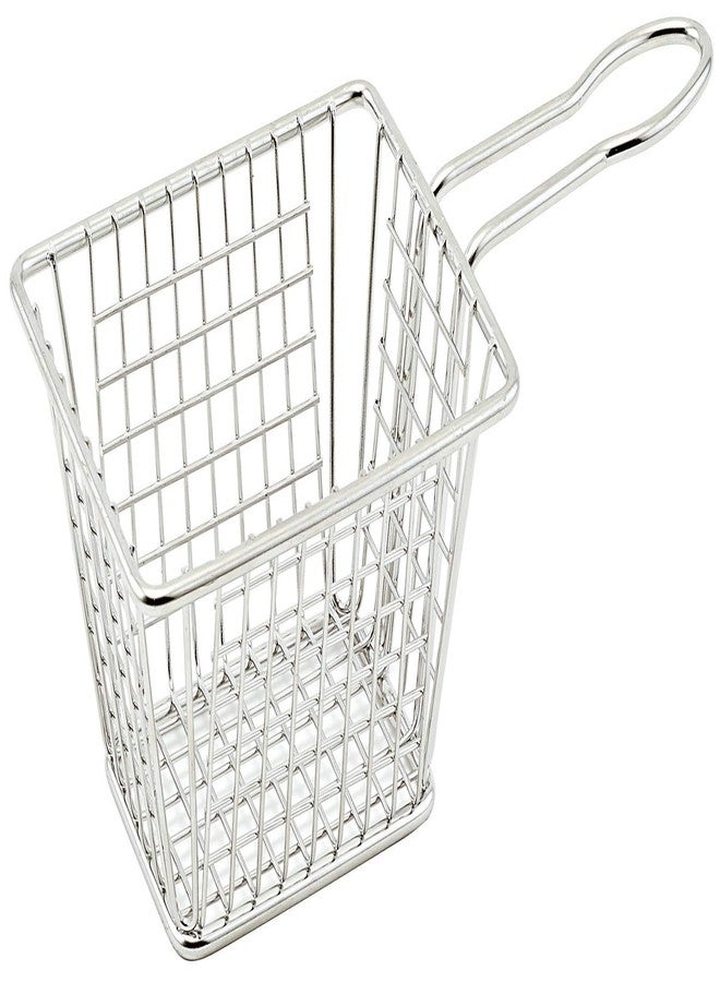 WINCO Mini Fry Basket, Silver , 5" x 4" x 4"