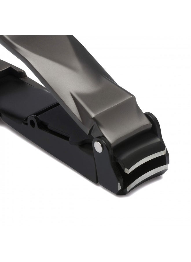 KLIPP - Nail Clippers for Men with Catcher - KLIPP Razor-Sharp Heavy Duty Self-Collecting Nail Cutters with Ergonomic Lever Keep Fingernails and Toenails Impeccably Manicured - Includes Ziplock Pouch - Image 1