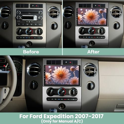 EKAT 2G64G Android Car Radio for Ford Expedition 20072017 Only for Manual AC 9 inch Touch Screen Stereo CarplayAndroid AutoEQ AudioSWCBluetooth AHD Backup Camera - Image 3