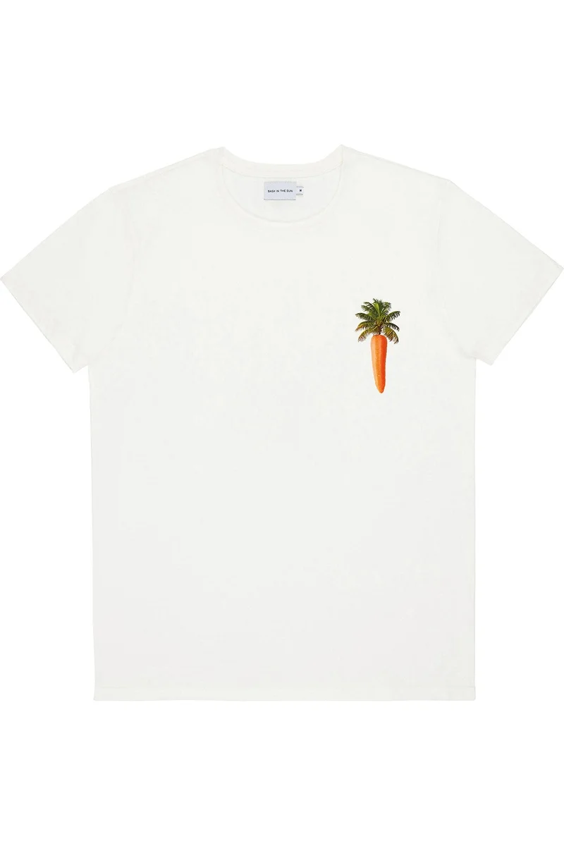 Bask in the Sun Palm Carrot T-Shirt 100% Organic Cotton