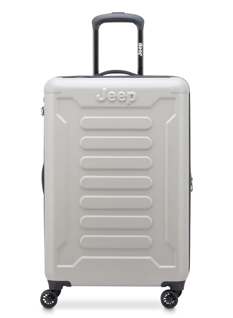 Jeep The Jeep Hardcase Expandable 4-Double wheel luggage trolley check-in suitcase 68cm Grey