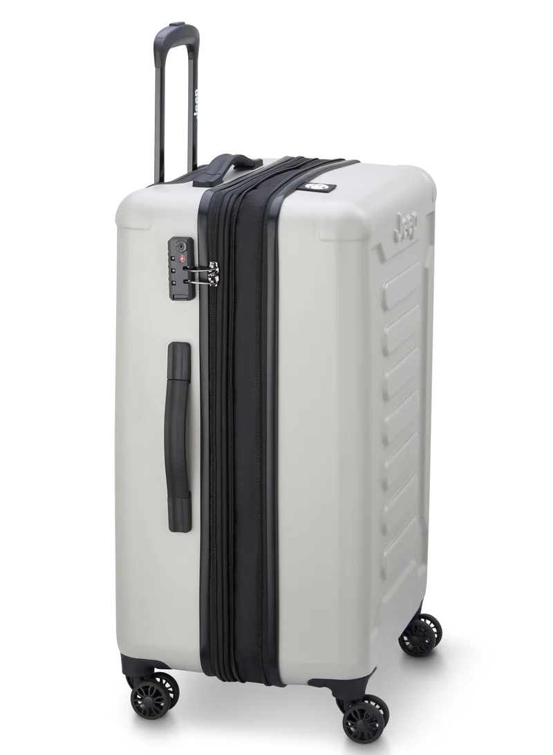 Jeep The Jeep Hardcase Expandable 4-Double wheel luggage trolley check-in suitcase 68cm Grey
