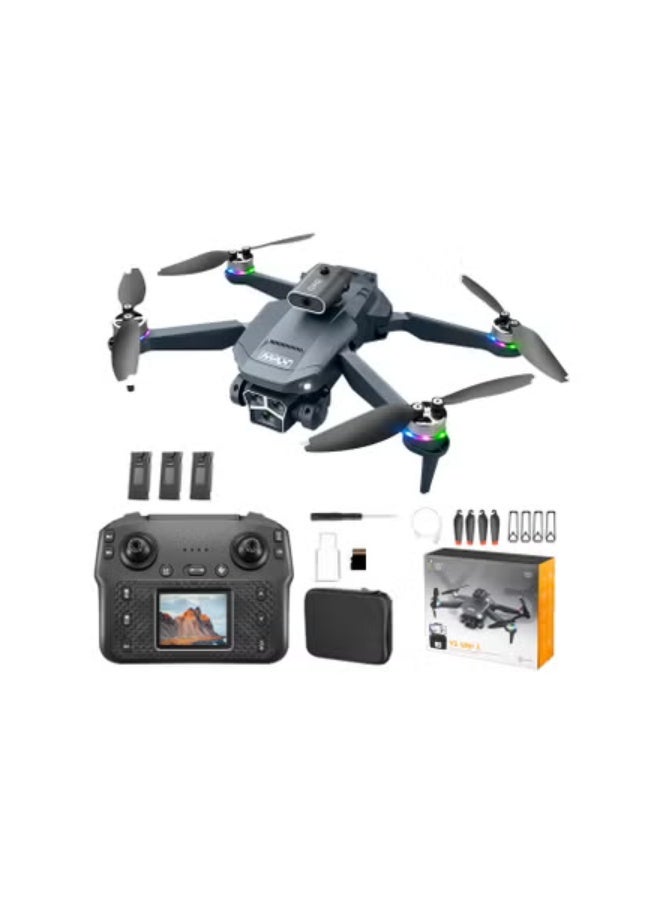 بلو فاير درون M3 Y3 Ultra قابل للطي للمبتدئين بكاميرا FPV بدقة 480P، تحكم WiFi 2.4G، محرك بدون فُرش، مستشعرات تجنّب العوائق بالأشعة تحت الحمراء، إقلاع وهبوط تلقائي، وضع بدون رأس، أضواء LED، زمن طيران 10 دقائق - Image 1