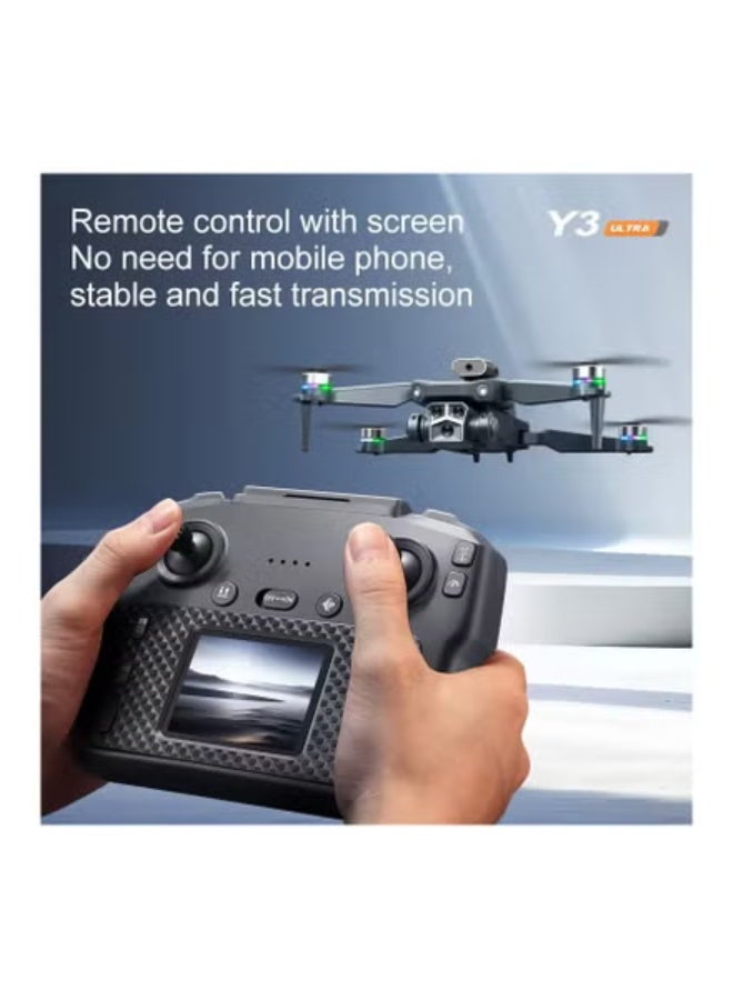 بلو فاير درون M3 Y3 Ultra قابل للطي للمبتدئين بكاميرا FPV بدقة 480P، تحكم WiFi 2.4G، محرك بدون فُرش، مستشعرات تجنّب العوائق بالأشعة تحت الحمراء، إقلاع وهبوط تلقائي، وضع بدون رأس، أضواء LED، زمن طيران 10 دقائق - Image 2