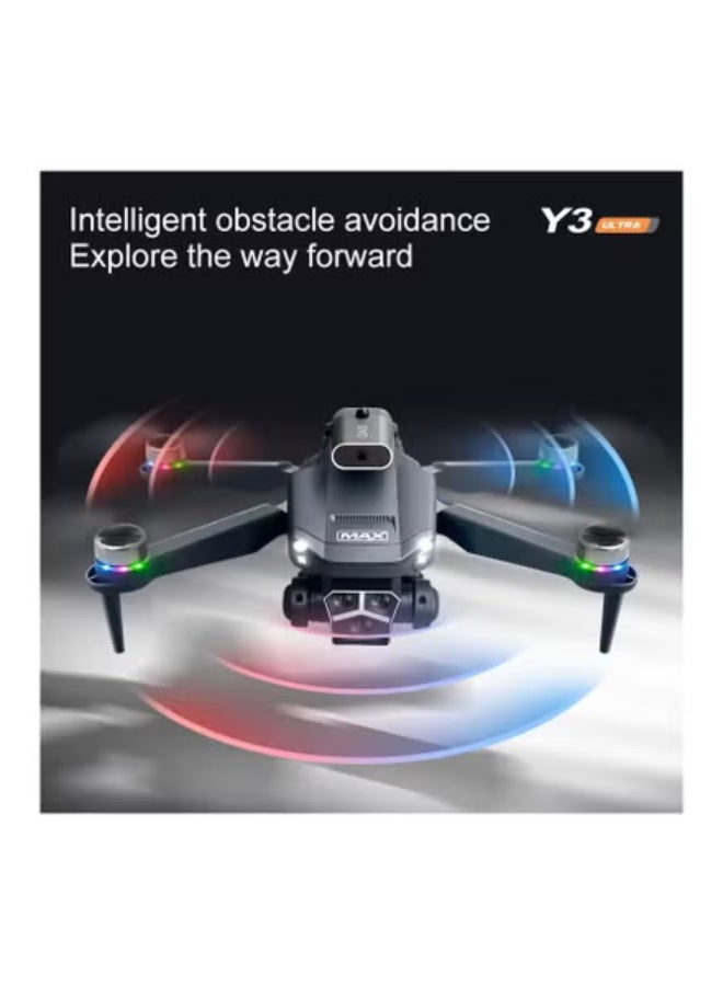 بلو فاير درون M3 Y3 Ultra قابل للطي للمبتدئين بكاميرا FPV بدقة 480P، تحكم WiFi 2.4G، محرك بدون فُرش، مستشعرات تجنّب العوائق بالأشعة تحت الحمراء، إقلاع وهبوط تلقائي، وضع بدون رأس، أضواء LED، زمن طيران 10 دقائق - Image 4