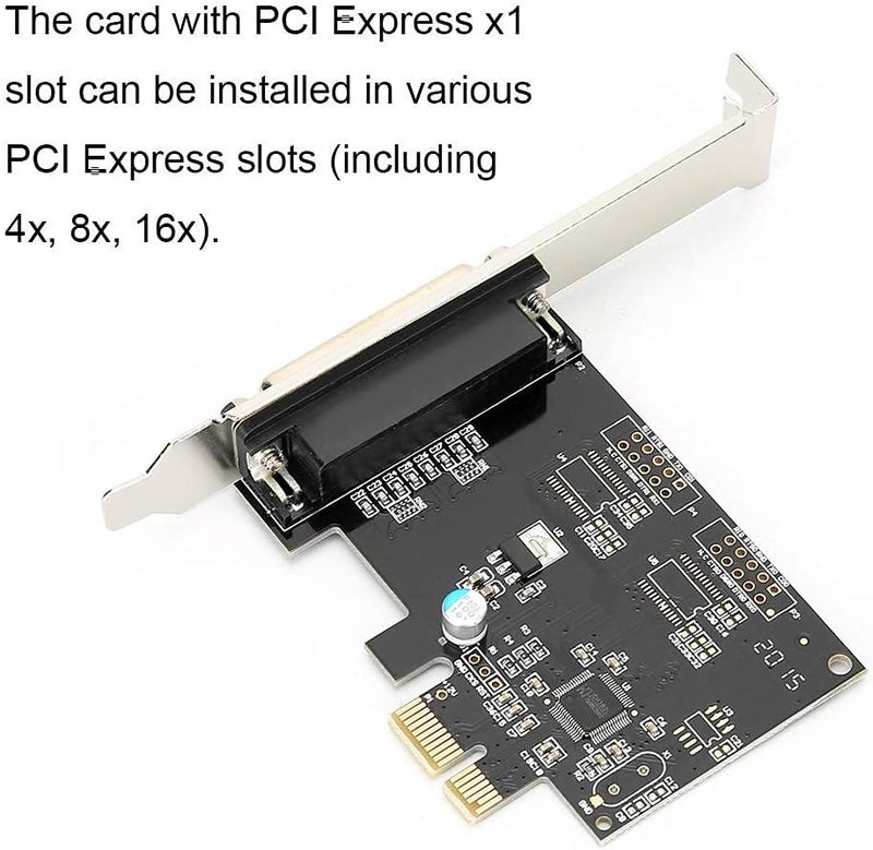 fosa PCI Express to Parallel Port Card, PCI E LPT Printer Card, 9805 Chip, Supports SPP EPP & ECP Mode, Compatible with Printers, Programmers, Scanners, Dos, Linux, - Image 4