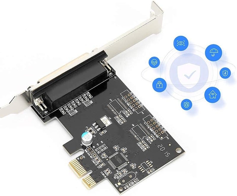 fosa PCI Express to Parallel Port Card, PCI E LPT Printer Card, 9805 Chip, Supports SPP EPP & ECP Mode, Compatible with Printers, Programmers, Scanners, Dos, Linux, - Image 2