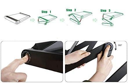 Zippace Adjustable Laptop Computer Lap Desk Portable Multifunctional Cooling Ergonomic Vented Table TV Bed Tray Stand Mount Holder (420 * 260mm, Black) - Image 5