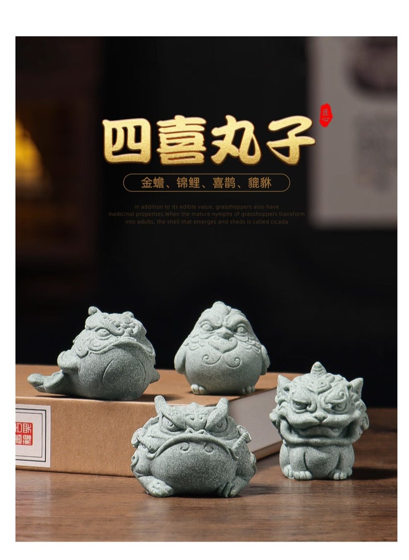 National fashion Chinese mythical creatures animals festive auspicious lucky cute imitation green sandstone small ornament home tea pet tea table office decoration gift ornament - pzsku/ZEF8951FD4FD6E5CDBBEBZ/45/_/1734511835/c46123b8-e477-4488-946b-c09dc7435be9