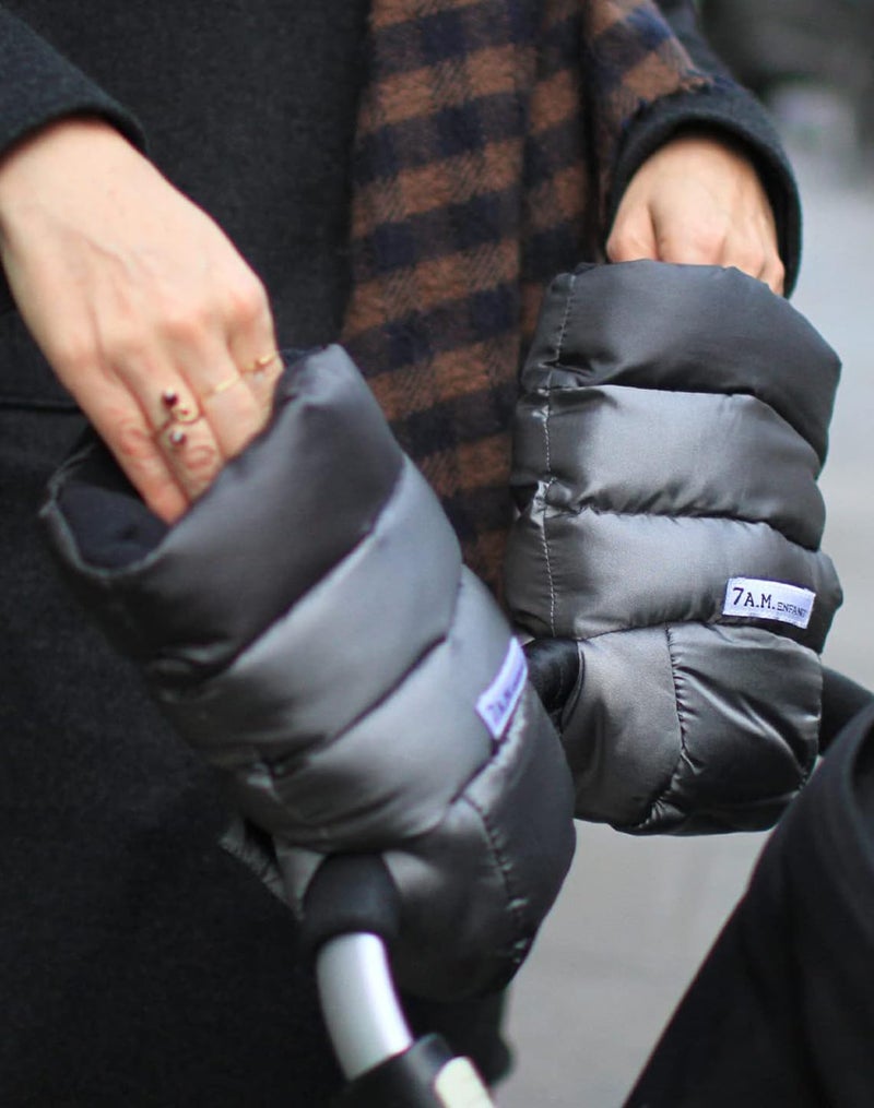 7 A.M 7AM Enfant Stroller Warmmuffs Gloves - Anti-Freeze Stroller Mittens for Handlebars, Water Repellent Hand Warmer Muff for Cold Weather, Plush Lined Stroller Warmmuffs | Winter Stroller Accessories - Image 2