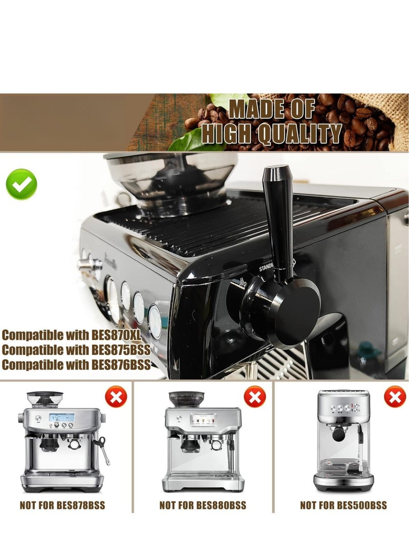 Zikra Replacement Steam Lever Compatible with Breville Barista Express Series 870/875/876 Machine Aluminium Alloy Made Fine Polishing BLACK - Image 3