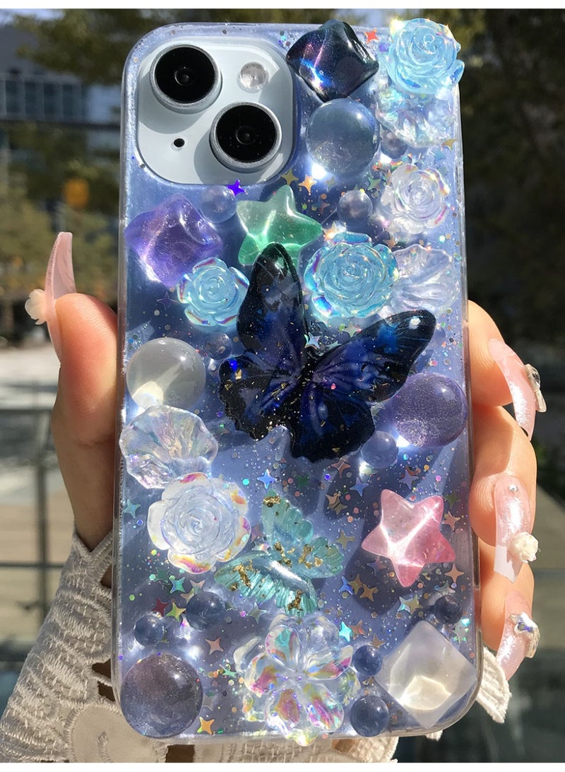 Compatible with iPhone 15  phone case, soft case for shock, collision, and fall protection, Starry Sky deep blue night - Image 2