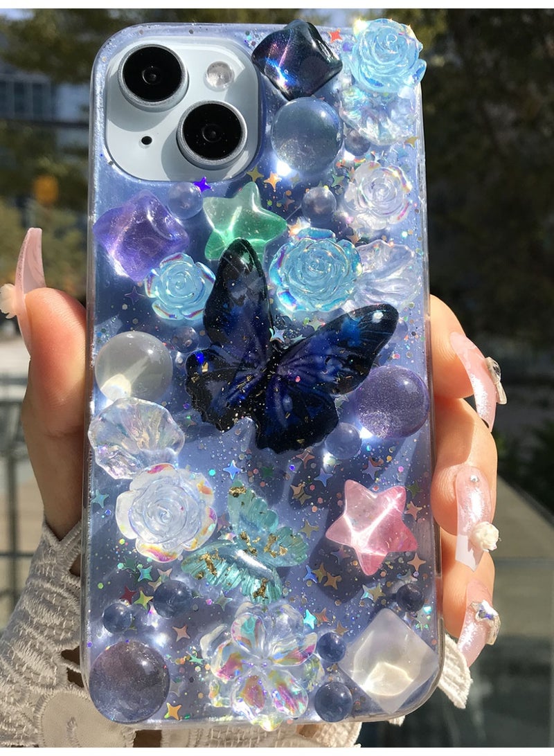 Compatible with iPhone 15  phone case, soft case for shock, collision, and fall protection, Starry Sky deep blue night - Image 3