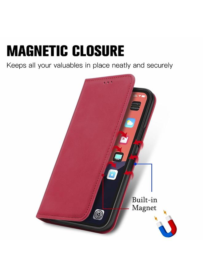S-TOP Case For iPhone 14 Pro Max Retro Skin Feel Magnetic Flip Leather Phone Case - Image 4