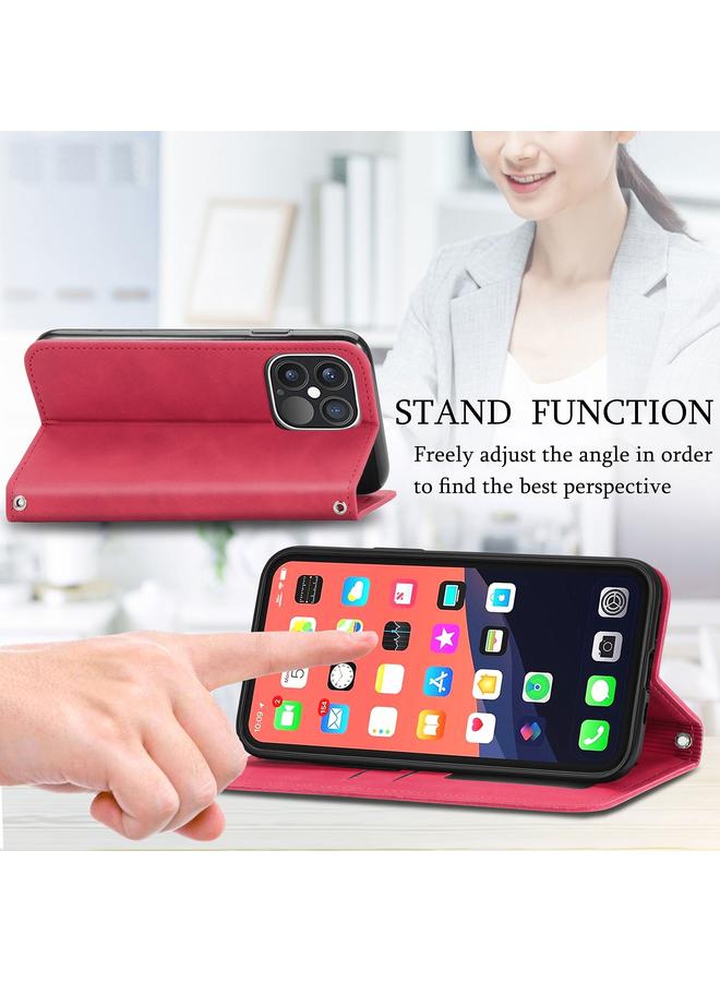 S-TOP Case For iPhone 14 Pro Max Retro Skin Feel Magnetic Flip Leather Phone Case - Image 5