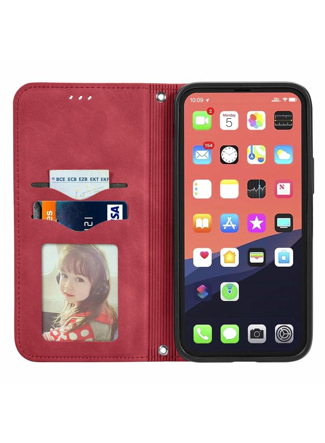 S-TOP Case For iPhone 14 Pro Max Retro Skin Feel Magnetic Flip Leather Phone Case - Image 3